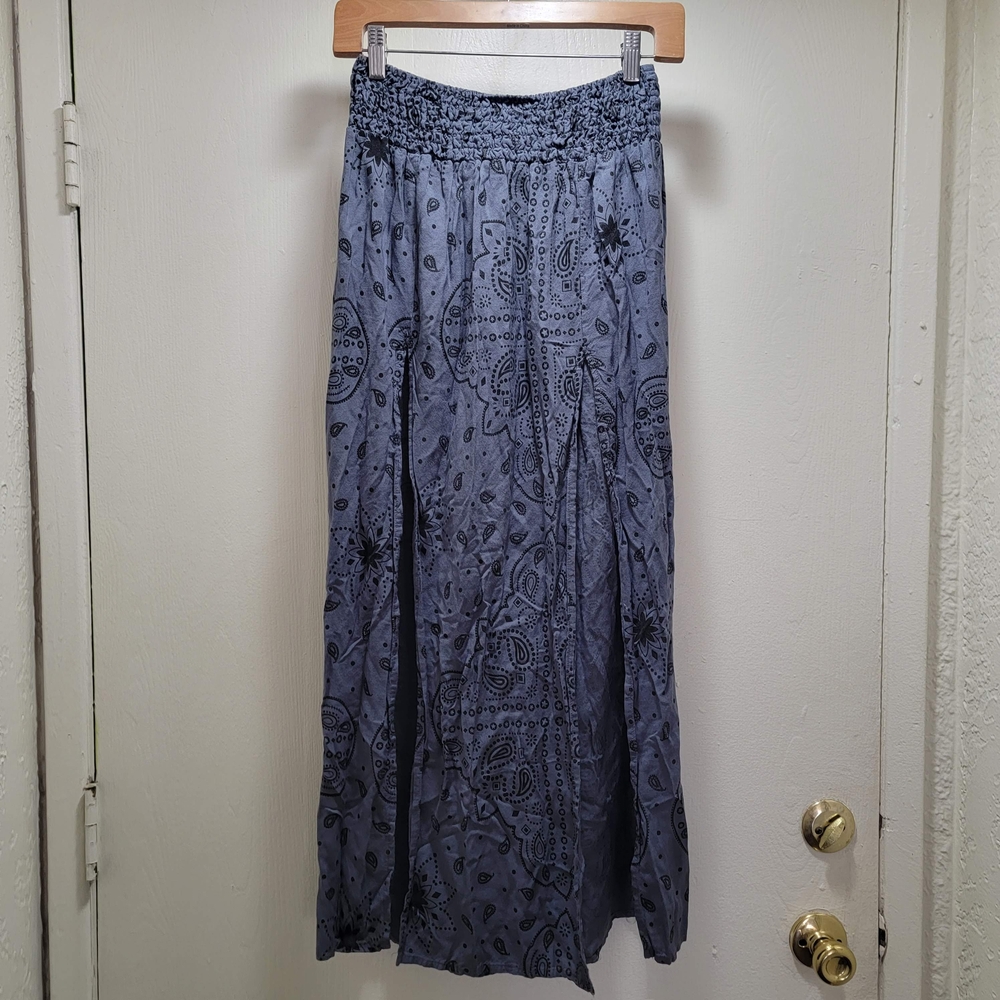 EARTHBOUND Blue Paisley Maxi Skirt